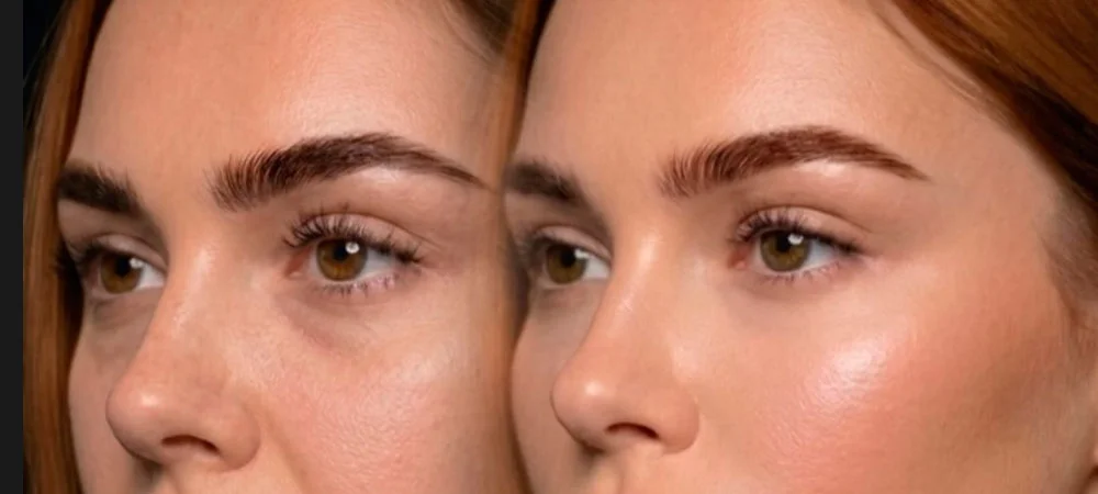 Under eye bags treatment before and after